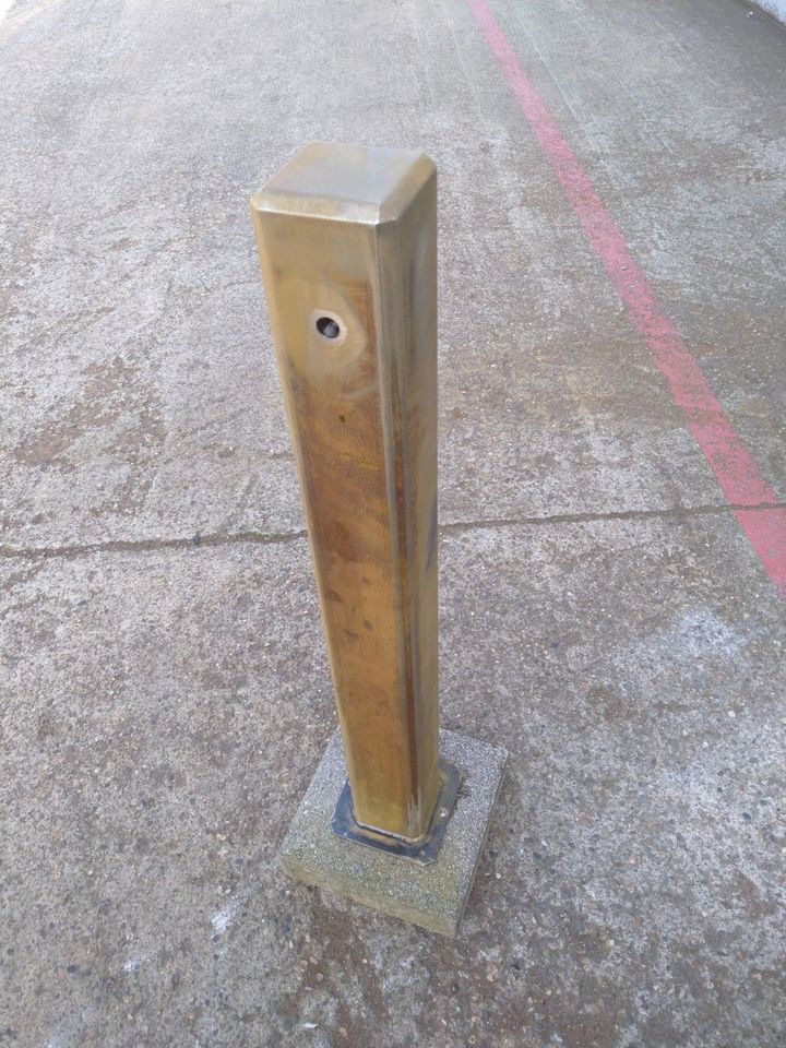 Corten Stahl Säule Brunnen Wasserspiel Garten Messe Gala Deko in Neustadt an der Weinstraße