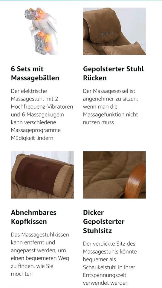 Massagesessel/Schaukelstuhl in Bad Bibra