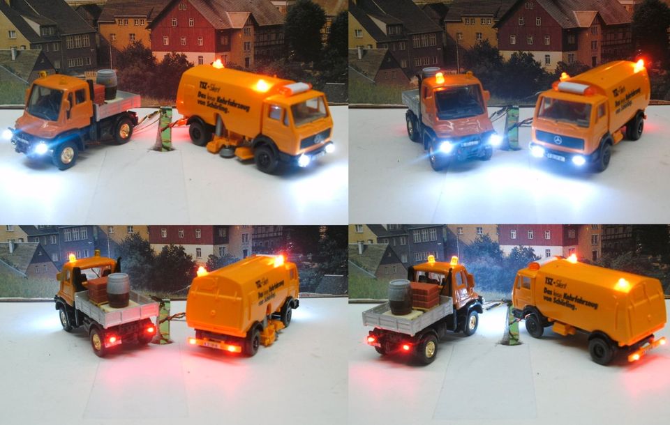 Modellauto 1:87 Stadtreinigungsfahrzeuge mit Super Smd Led Bel. in Duisburg