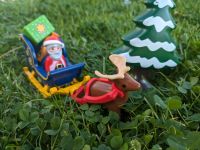123 Playmobil Weihnachtsmann mit Schlitten und Rentier Niedersachsen - Lehrte Vorschau
