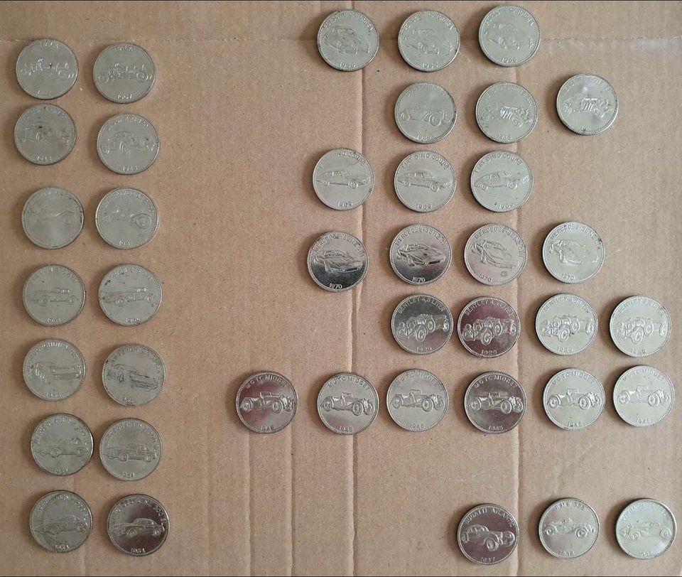 Shell Münzen Oldtimer von 1970 in Offenburg
