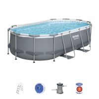 Pool Bestway (427 x 250 x 100 cm) - (56620) - (oval, grau) Nordrhein-Westfalen - Gronau (Westfalen) Vorschau