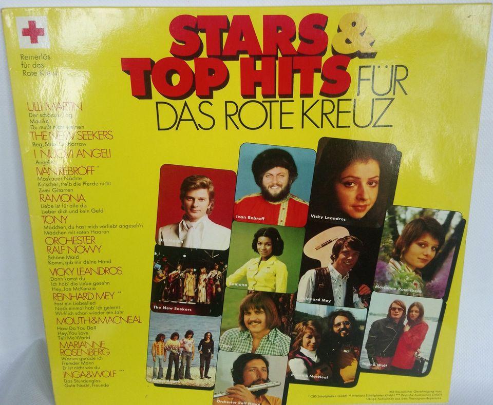 Stars & Top Hits für das Rote Kreuz - LP - Schallplatte - 1972 in Zeven