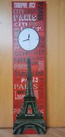 Schöne Uhr auf Leinwand Bild mit Paris Motiv / Eiffelturm Hamburg-Mitte - Hamburg Horn Vorschau
