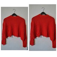 Zara zerrissener destroyed Pullover Strickpullover Gr M 38 rot Baden-Württemberg - Oberkirch Vorschau
