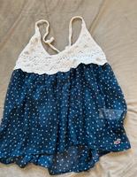 Hollister Top Sommer crochet babydoll blau gepunktet Größe s Niedersachsen - Uslar Vorschau