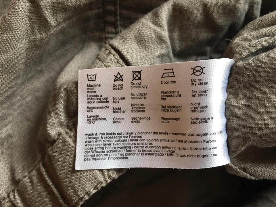 ESPRIT,  Kurzkleid, Leinen/Baumwolle, Nougat, neuwertig, Gr 34/36 in Waldmohr