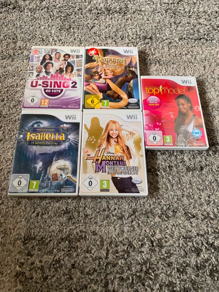 Nintendo Wii 5x Spiele Konvolut Disney Rapunzel Karaoke TOP✅ in Wöllstein