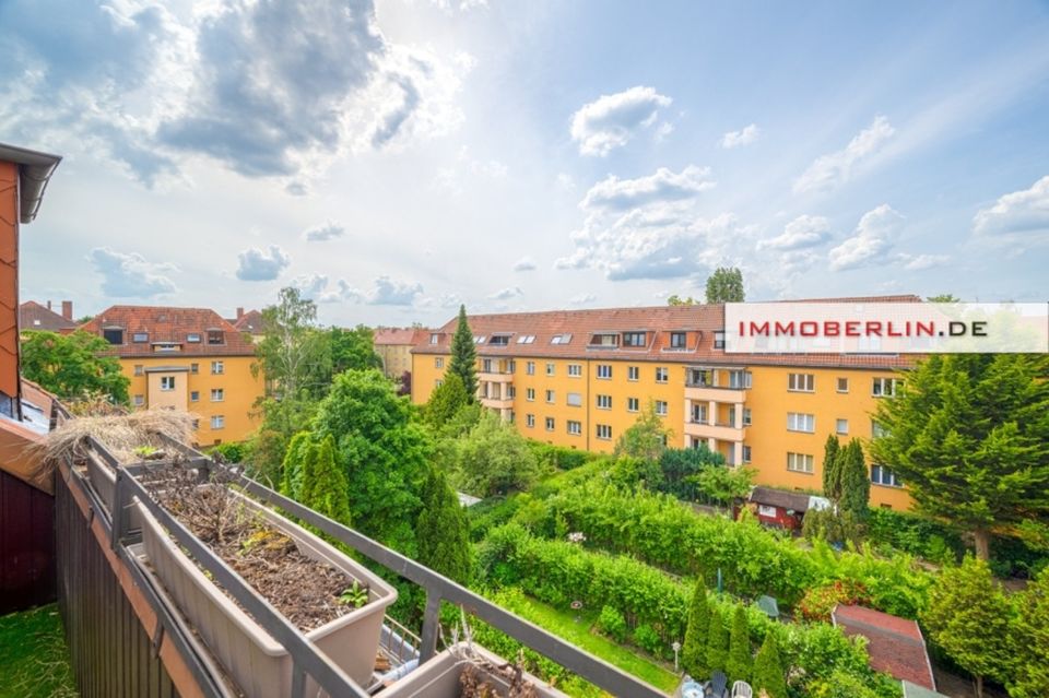 IMMOBERLIN.DE - Charaktervolle Wohnung mit Westterrasse in ruhiger Lage in Berlin