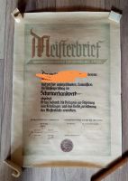 Alter Meisterbrief von 1947, Schreinerhandwerk Thüringen - Eisenach Vorschau