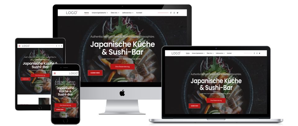 Fertige Wordpress Webseite für Sushi Bar / Sushi Restaurant in Edewecht