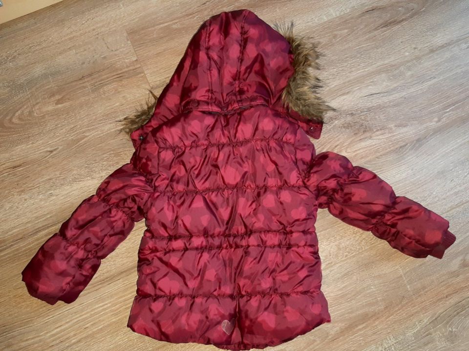 ⭐ Lupilu Winterjacke ⭐ Gr. 110 Herzen rot in Börtlingen