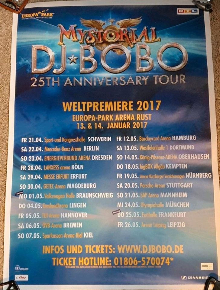 DJ Bobo Tourposter (gefaltet) zur 25th Anniversary Tour in Winterberg