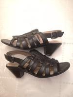 Jana Sandalen Schwarz echt Leder 50-mm Abzatz Hamburg-Nord - Hamburg Langenhorn Vorschau