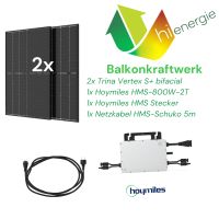 BALKONKRAFTWERK SET 860W/800W Hoymiles PV Photovoltaik bifacial Thüringen - Leinefelde-Worbis Vorschau