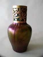 JUGENDSTIL VASE WOHL UM 1910 , MIT MESSING RAND Frankfurt am Main - Bonames Vorschau