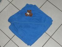 Kapuzenbadehandtuch blau mit Teddybär Aufdruck für Kinder Bayern - Fürth Vorschau