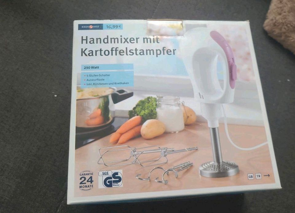 Handmixer Kartoffelstampfer Mixer Ideenwettbewerb weiß lila küche in Rheine