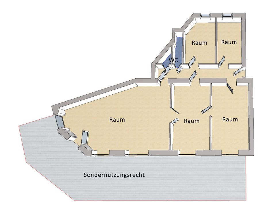 IMMOBERLIN.DE - Topambiente! Sehr Gepflegtes Ladenlokal mit generöser Außenfläche in Berlin