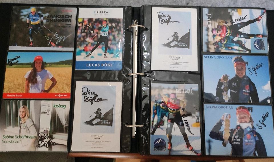 Große Sammlung Autogrammkarten Olympia Wintersport in Markranstädt