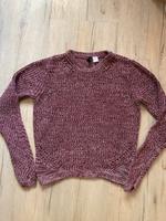 Bordeaux-weiß melierter Kurzpullover, Größe S Brandenburg - Falkenberg/Elster Vorschau