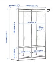 Nur 90€ Kleiderschrank mit Schiebetüren von Ikea Niedersachsen - Bad Harzburg Vorschau