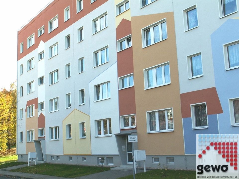 3-Raum-Wohnung mit Balkon und Aussicht ins Grüne in Freital