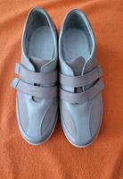 bequeme Sneakers Klettschluss Leder silber beige Gr. 39 (6) Brandenburg - Eberswalde Vorschau