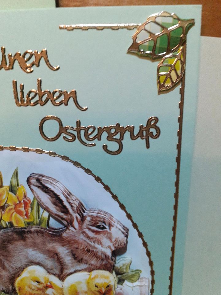 Karte mit 3D-Bild - Einen lieben Ostergruß - Handarbeit (Nr.12) in St. Kilian