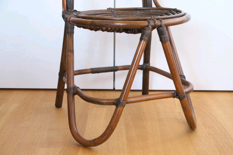 Designer Möbel Italien 60 Jahre Rattan Set Tisch Stuhl Spiegel in München