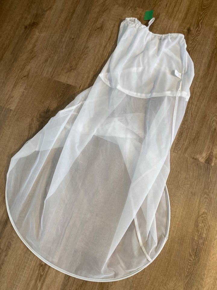 Brautkleid 40/Spitze/Ivory/ Reifrock/ Stola in Lennestadt