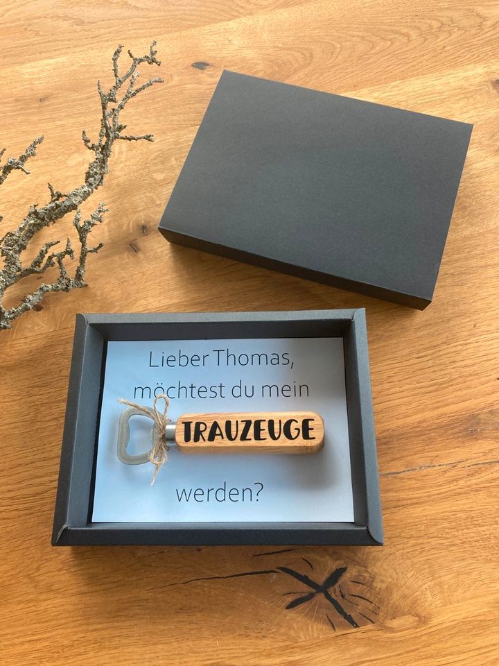 Box Geschenkbox Geschenk Überraschung Trauzeuge Bieröffner in Brandenburg an der Havel