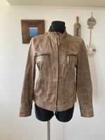 Lederjacke/Bikerjacke, echtes Leder, Gr. S, hellbrau/cappuccino Brandenburg - Oranienburg Vorschau