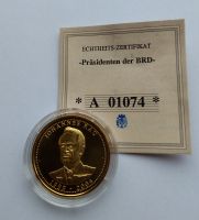 Medaille Münze Präsident der BRD Johannes Rau 1999-2004 vergoldet Sachsen-Anhalt - Magdeburg Vorschau