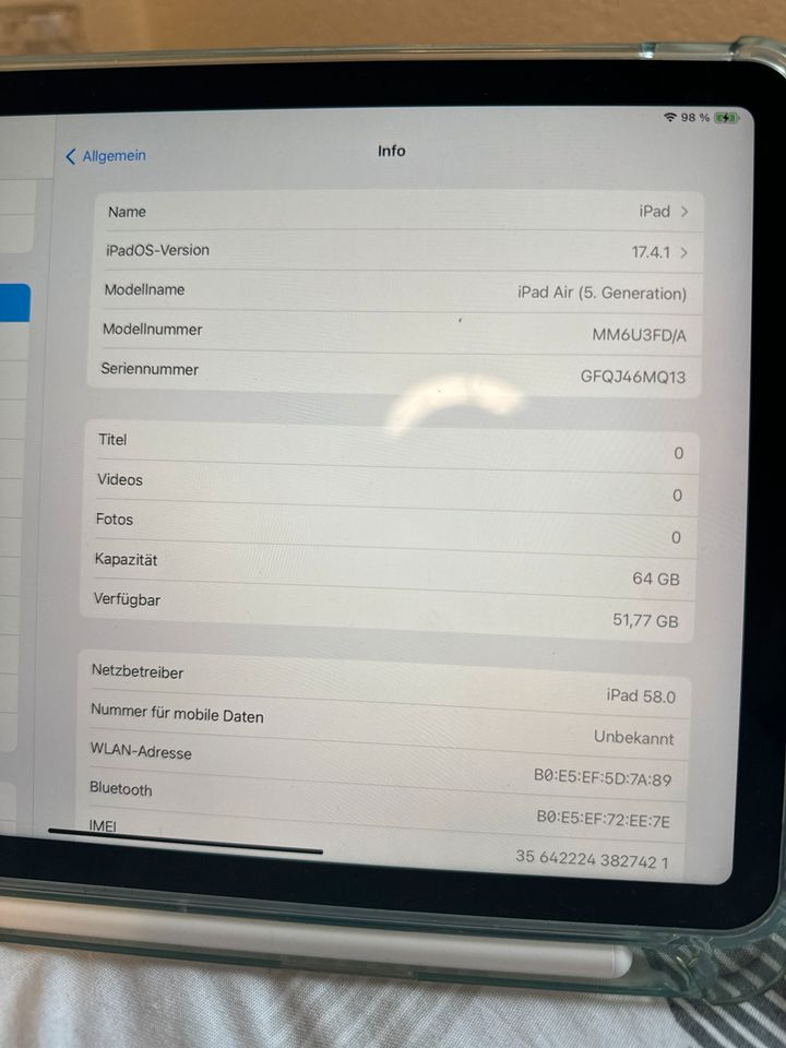 Appel iPad Air  (2022) 10.05 Gerneration in Gernsheim 