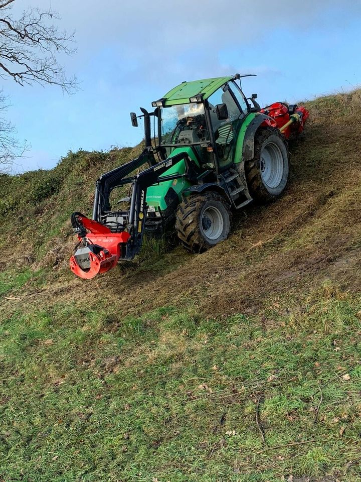 Mulchen Rückschnitt Landschaftspflege Waldrand Obstgarten in Herdwangen-Schönach