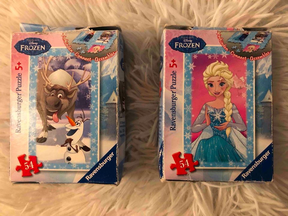 2 Puzzle Disney Eiskönigin Elsa Anna Olaf je 54 Teile, Reisespiel in Mönchengladbach