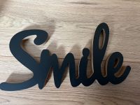 Holzschriftzug Deko schwarz Smile Schriftzug Depot Baden-Württemberg - Dettenheim Vorschau