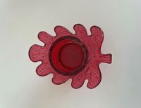 Teelichthalter rot in Laubblatt-Form Kerzenständer / Herbstdeko Hessen - Hanau Vorschau