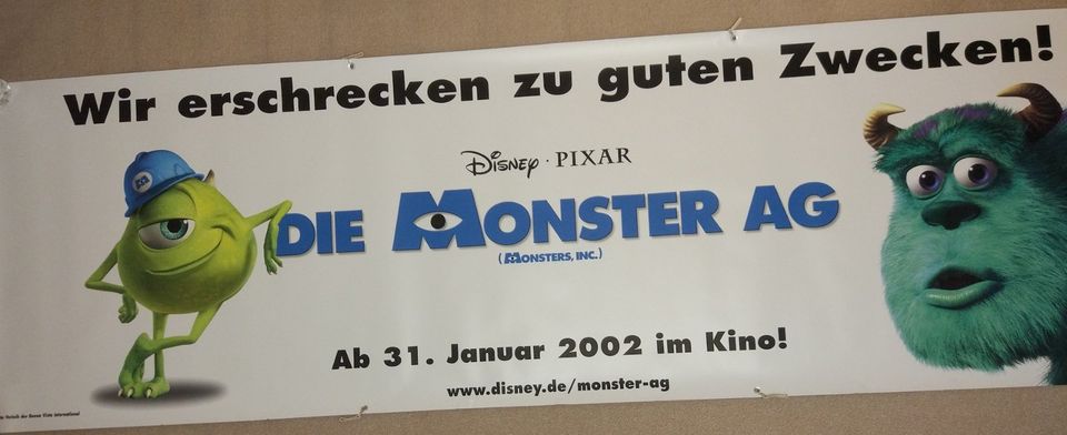 3 Walt Disney Riesen Kino Banner Die Monster AG Dinosaurier 3mx1m in Berlin