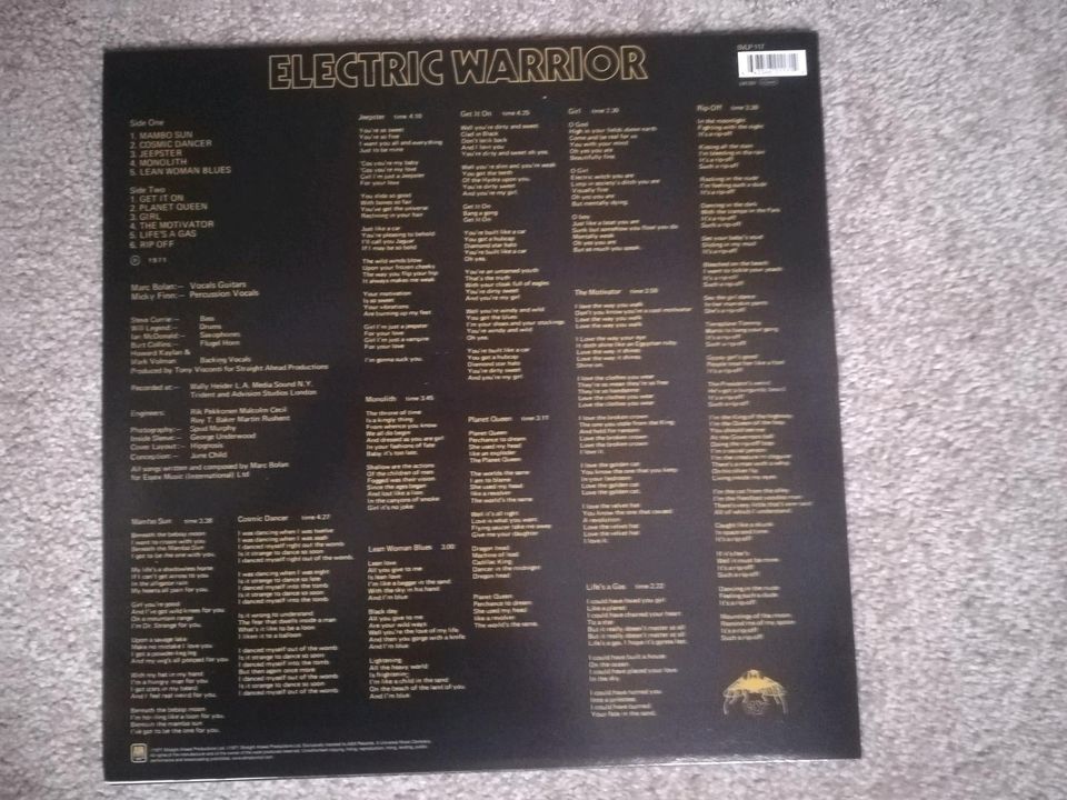 T. Rex – Electric Warrior(Vinyl LP)Wie Neu in Wolfen