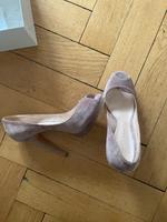Casadei Peeptoe Plateau Pumps Wildleder Nude 39 Frankfurt am Main - Nordend Vorschau