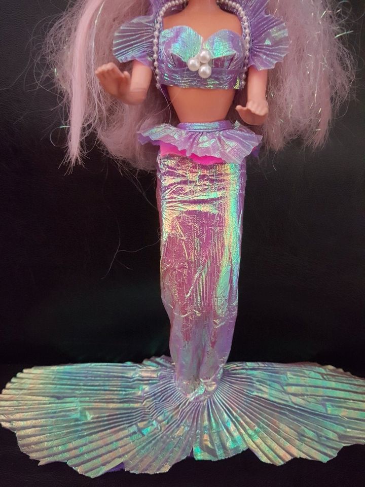 Barbie Puppe, Meerjungfrau, rosa Glitzer Haare, Hair Mermaid 1993 in Wismar