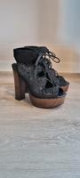 Sandalen mit Absatz, schwarz Niedersachsen - Steinkirchen Vorschau