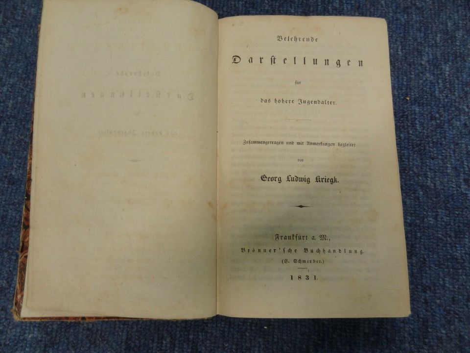 Belehrende Darstellungen für das höhere Jugendalter. 1831 in Garching b München