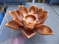 Lotusblumenschale Holz Flower Bowl Set Indonesien Baden-Württemberg - Neuffen Vorschau