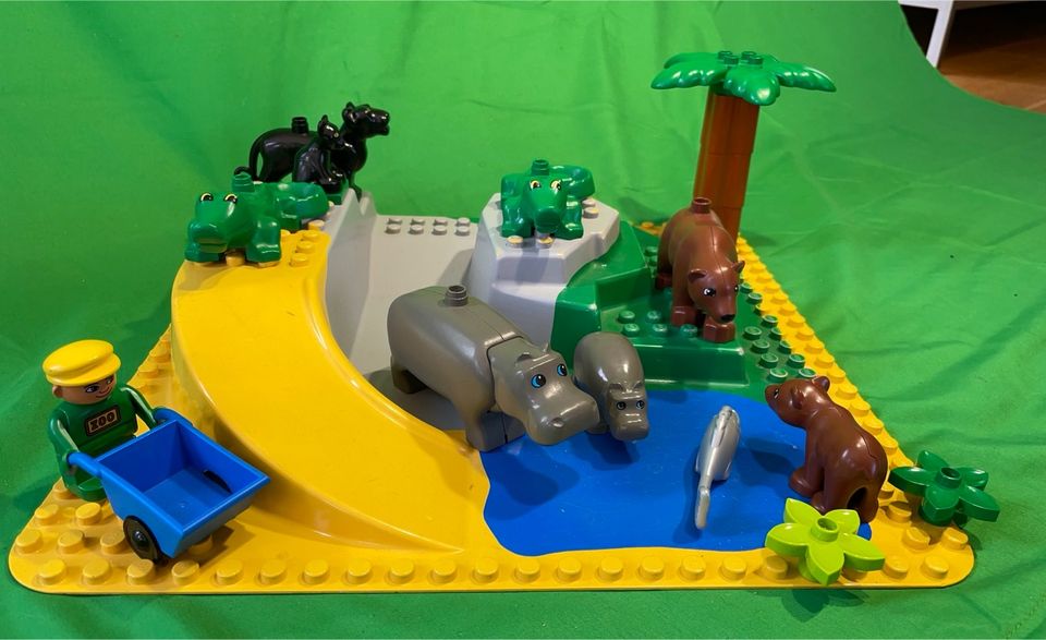 LEGO DUPLO * VINTAGE ZOO PLATTE * Nilpferd Krkodil Bär Panther in Tornesch