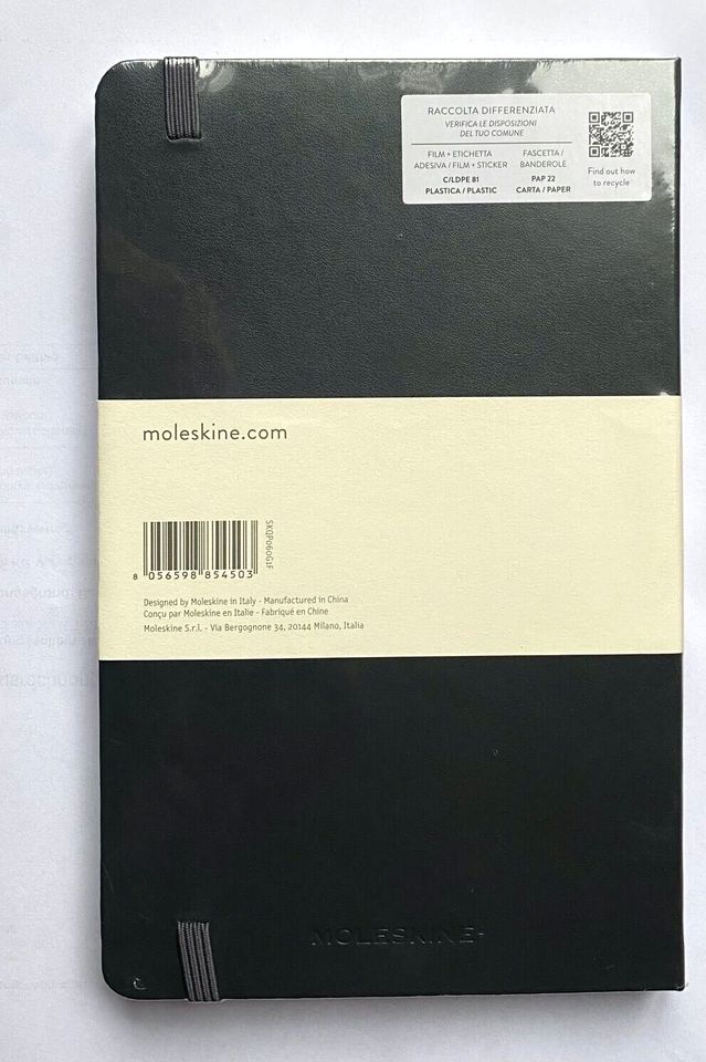 Moleskine - A5 (21 cm x 13 cm) Hardcover - Notizbuch - schwarz in Krefeld