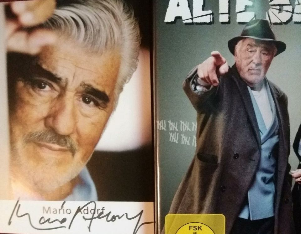 Alte Bande DVD Autogramm Mario Adorf +Tilo Prückner in Cappeln (Oldenburg)