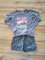 1 Set aus langarm Shirt und kurzer Hose - Short ‐ Gr. 122 an Nordrhein-Westfalen - Heiden Vorschau